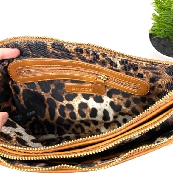 Chico’s Vegan Leather Large Brown Clutch NWT - Picture 5 of 7